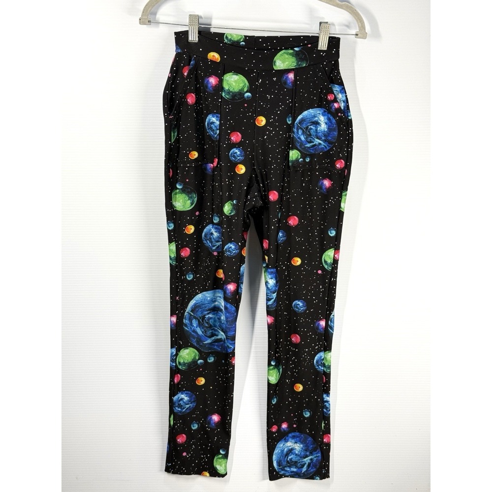 BlackMilk Whale And Planets Cuffed Pants Lora Zombie Size XXS - Space Cute